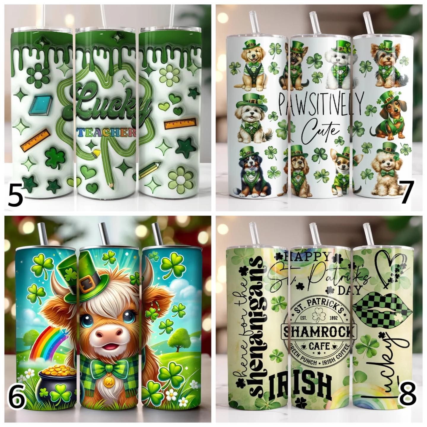 St. Patrick's Day Tumblers