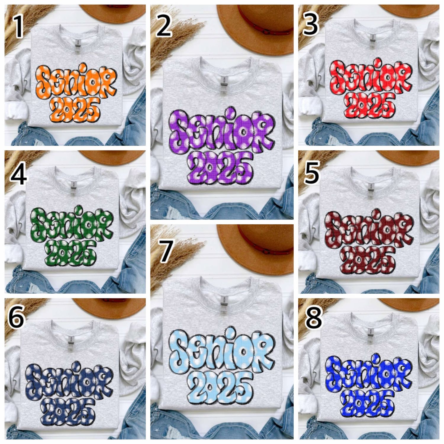 2025 Senior Doodle (Solid Color)