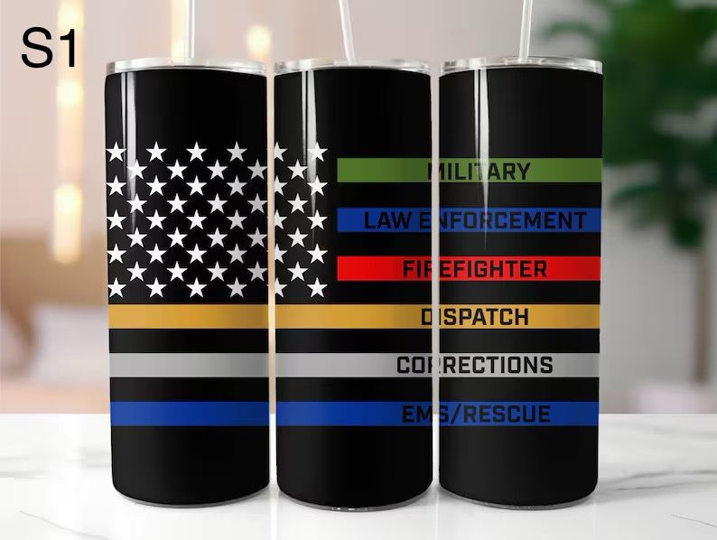 First Responders Flag Tumbler