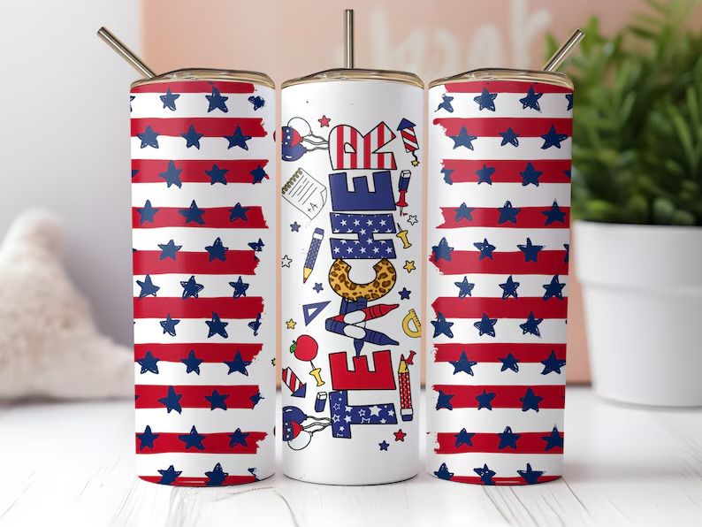 4th of July Teacher Tumbler