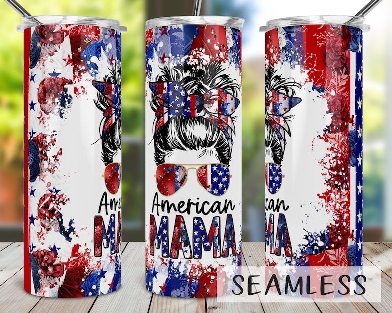 Mama 4th of July Tumbler