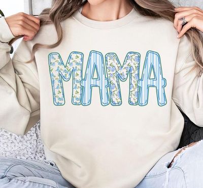 Blue Floral Mama