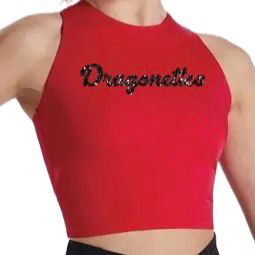 Komodo, Mini, JV, Varsity Red Crop Top