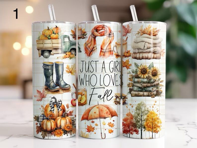 Just A Girl Who Loves Fall Tumbler