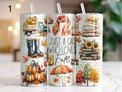 Just A Girl Who Loves Fall Tumbler