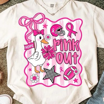 Pink Out Football Goose