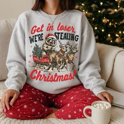 Stealing Christmas Raccoon