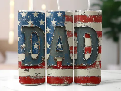 Dad Flag Tumbler Dad Flag Tumbler