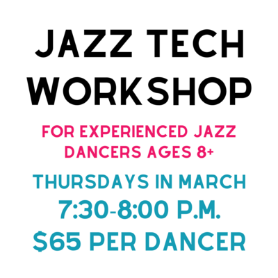 Jazz Technique Workshop: Thursdays in March!
