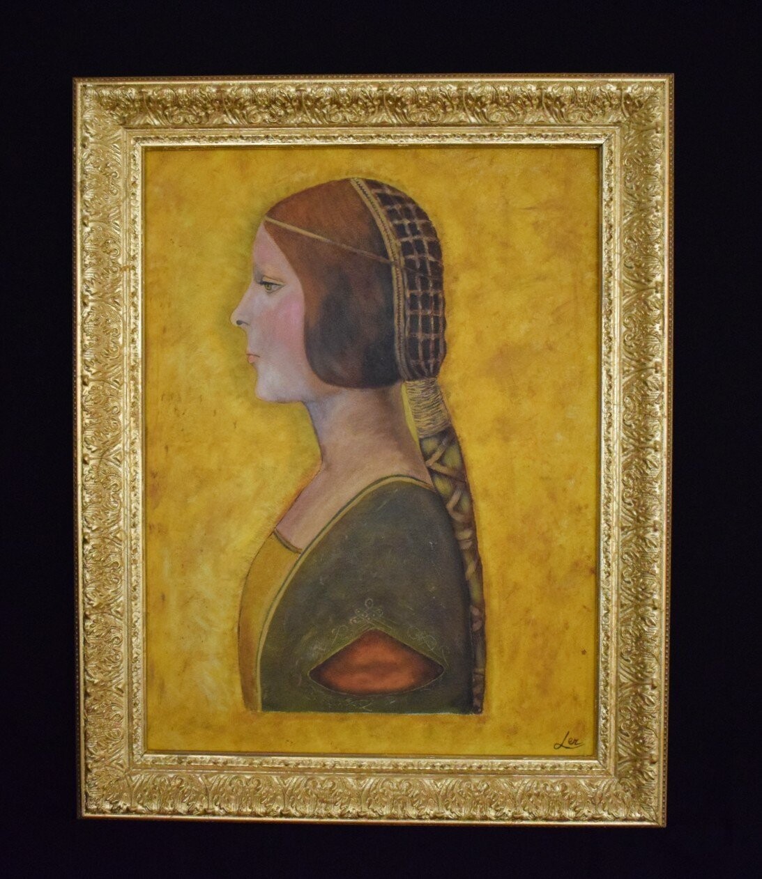 La Bella Principessa- Leonardo DaVinci Reproduction in oil