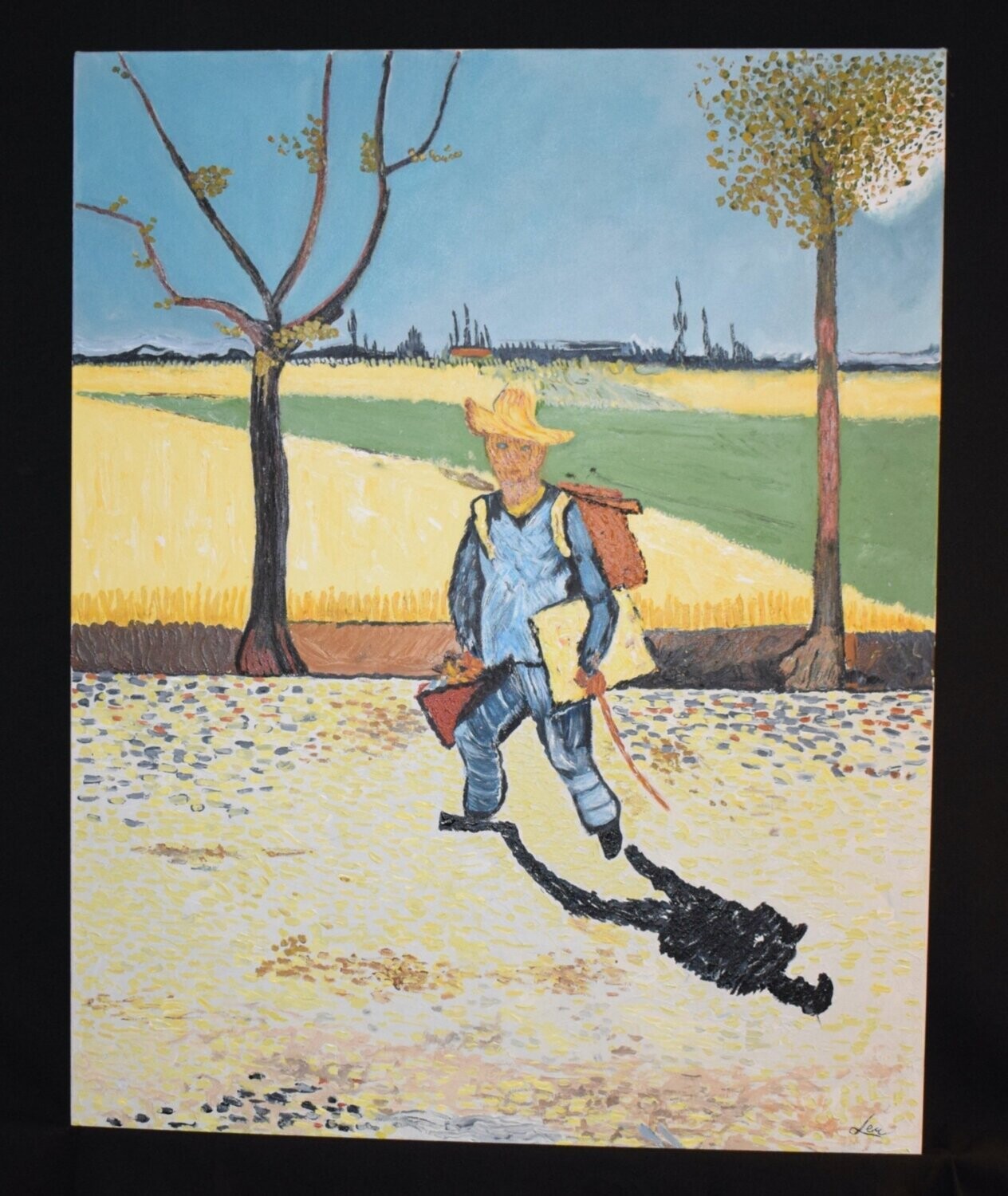 Van Gogh- the painter on his way to work Reproduction in oil