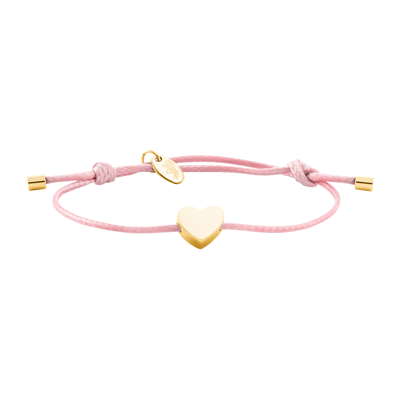 Armband Lilja – Heart | Rosa – Gold