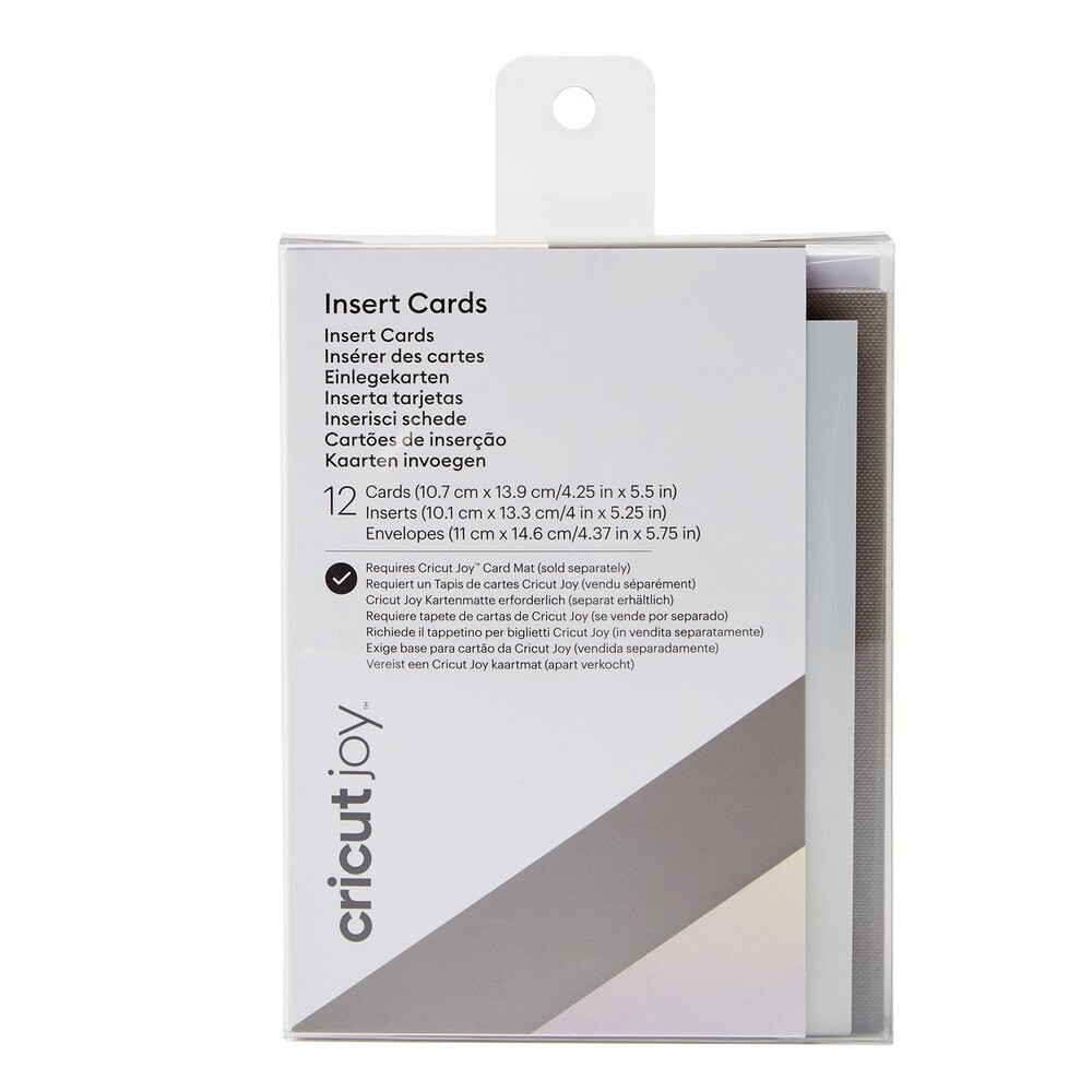 Cricut • Insert cards Grijs/Goudmetallic 12 pcs ( 10,7x13,9 cm )