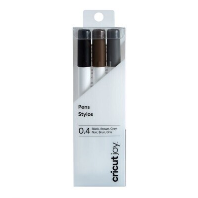 Cricut • Joy™ Fine Point-pennen 0.4 Zwart/bruin/grijs papier