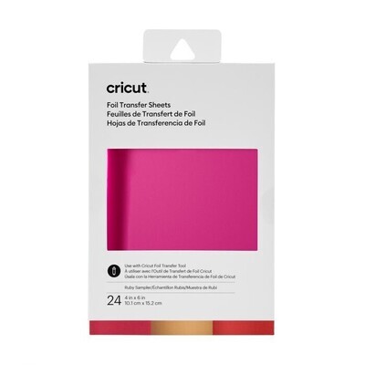 Cricut • Transferfolie vel Sampler 10x15cm Ruby (24pcs)
