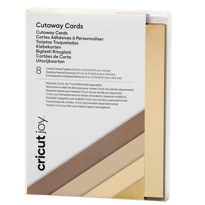 Cricut • Cut-away card A2 8pcs Neutrals