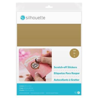 Scratch-Off Sticker Sheets - Gold (Silhouette)