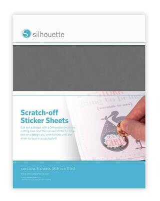 Scratch-Off Sticker Sheets - Silver (Silhouette)