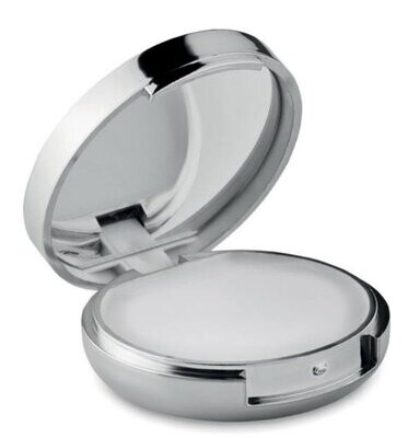 Lippenbalsem met make-up spiegeltje - Zilver