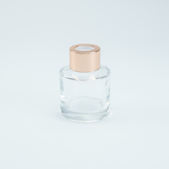 Parfumflesje Cylinder Met "Rose Gold" Schroefdop - 50 Ml