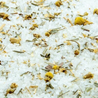 Grof Wit Badzout Met Lemon Grass En Kamille - 100g