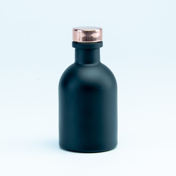 Luxe Flesje Zwart Met Rosé Dop - 50 Ml