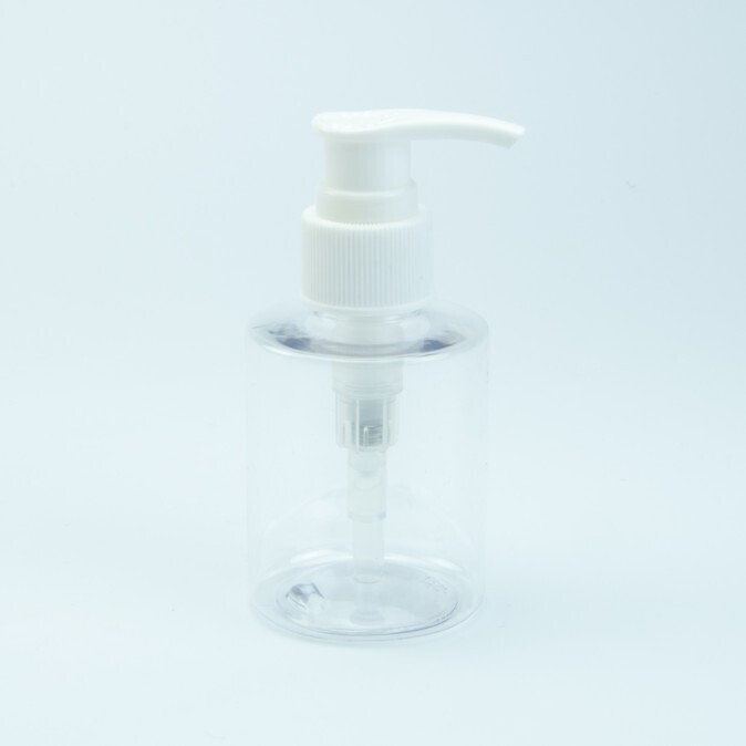 Zeepdispenser cilinder transparant - Wit - 100 ml