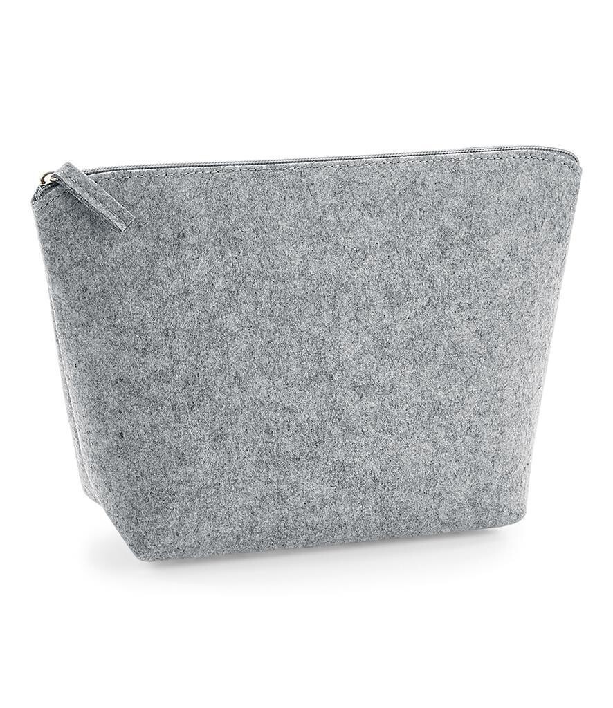 Felt Accessory Bag - Grey Melange - Small