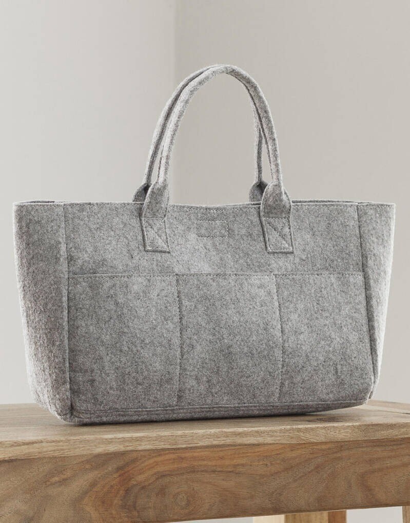 Pocket Felt Shopper - Grey
