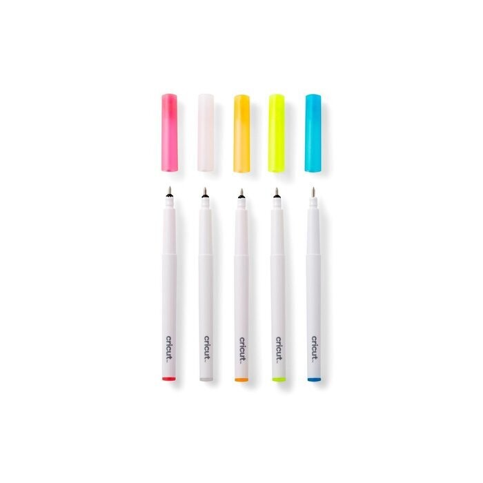Cricut • Opaque Gel pens 5-pack (Pink, Orange, White, Yellow, Blue)
