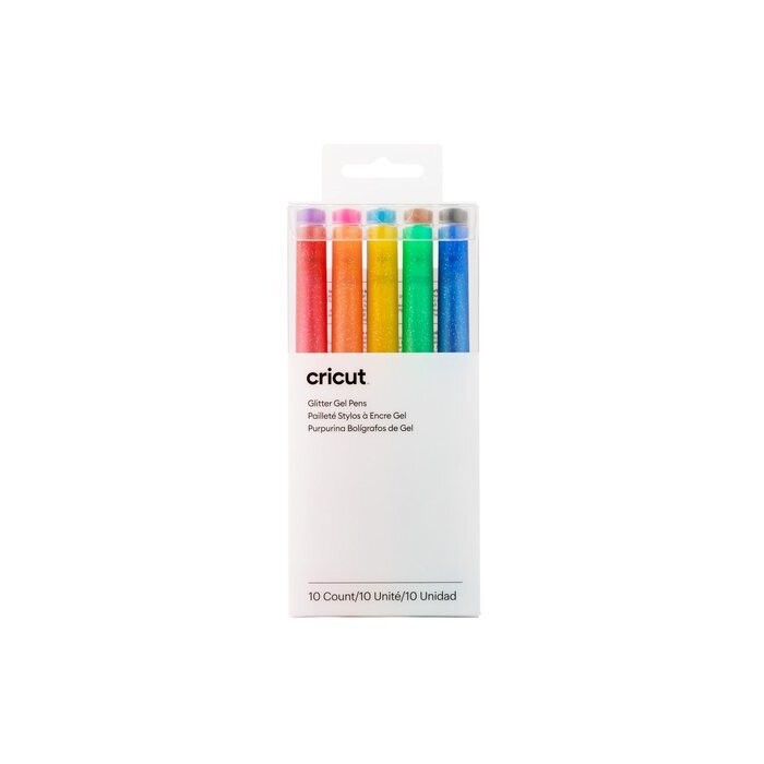 Cricut • Glitter Gel pens 10-pack (Rainbow + Pink, Brown, Black)
