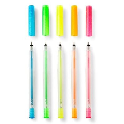 Cricut • Glitter Gel Neon pens 5-pack (Pink, Orange, Yellow, Green, Blue)