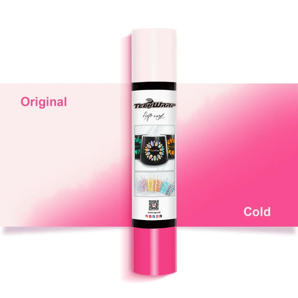 Cold Color Changing Adhesive Vinyl - Pink