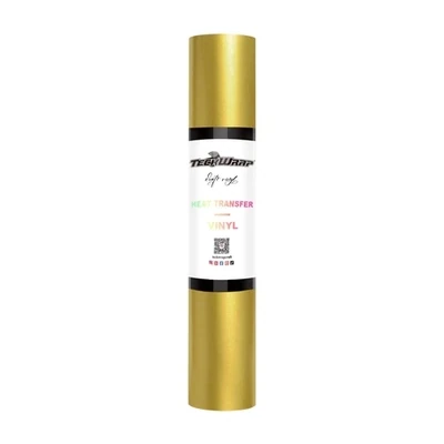 Glossy Pearlescent Metallic Heat Transfer Vinyl 5ft Roll (150 cm)  - Gold