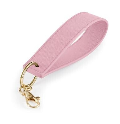Boutique Wristlet Keyring - Dusty Pink/Gold