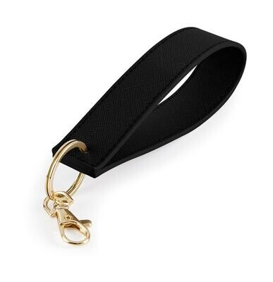 Boutique Wristlet Keyring - Black/Gold