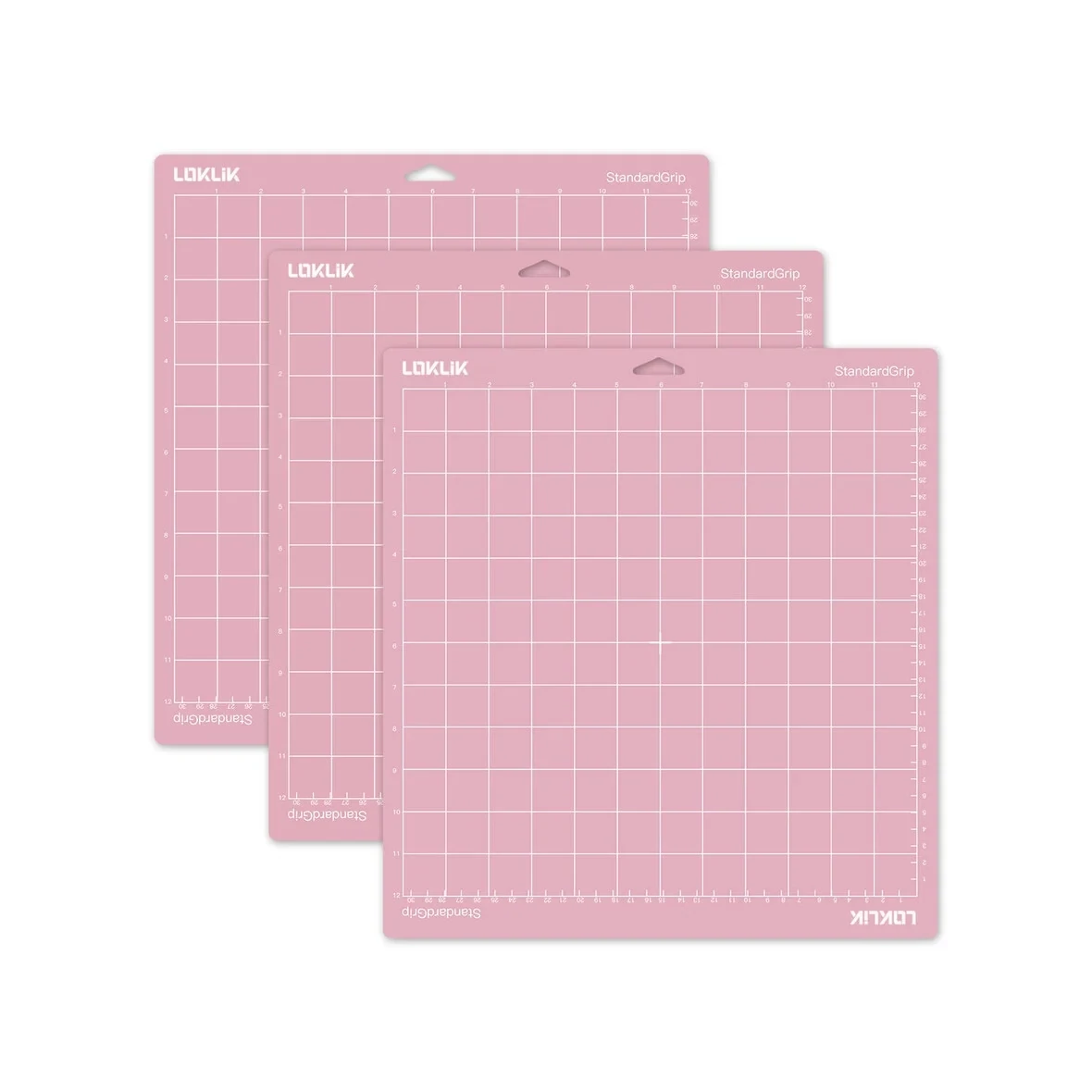 LOKLIK Cutting Mat 3 Pack Fabric Grip - 30.5 X 30.5 CM