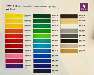 Vinyl pakket alle kleuren MAT - 31 kleuren
