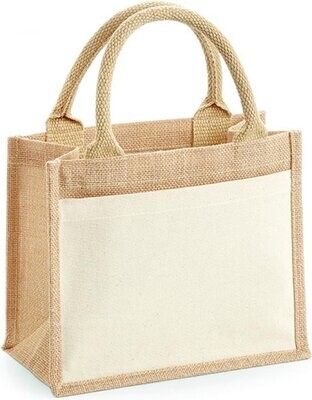 Westford Mill Cotton Pocket Jute Gift Bag - Mini