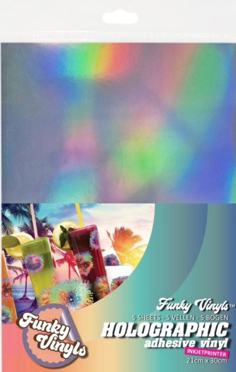 Printable Holographic Vinyl – Inktjet Printer 5 Sheets