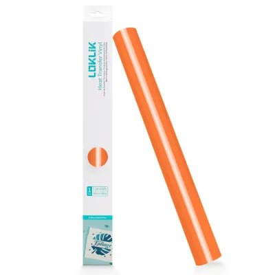 LOKLIK HEAT TRANSFER VINYL BASIC -ORANGE - 30.5 X 180 CM