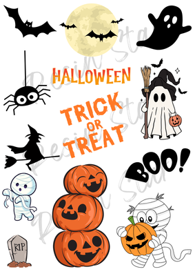 Textieltransfer DTF - Halloween 1 - A4