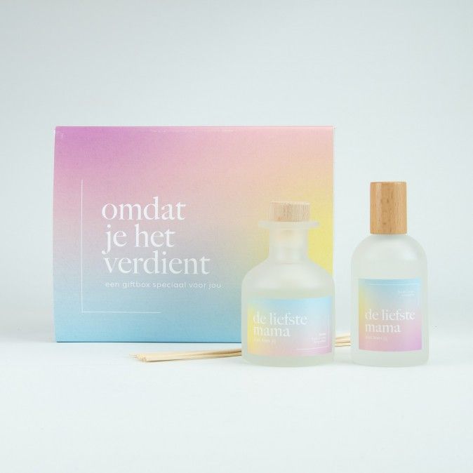 Luxegiftbox diffuser &amp; roomspray gevuld - omdat je het verdient