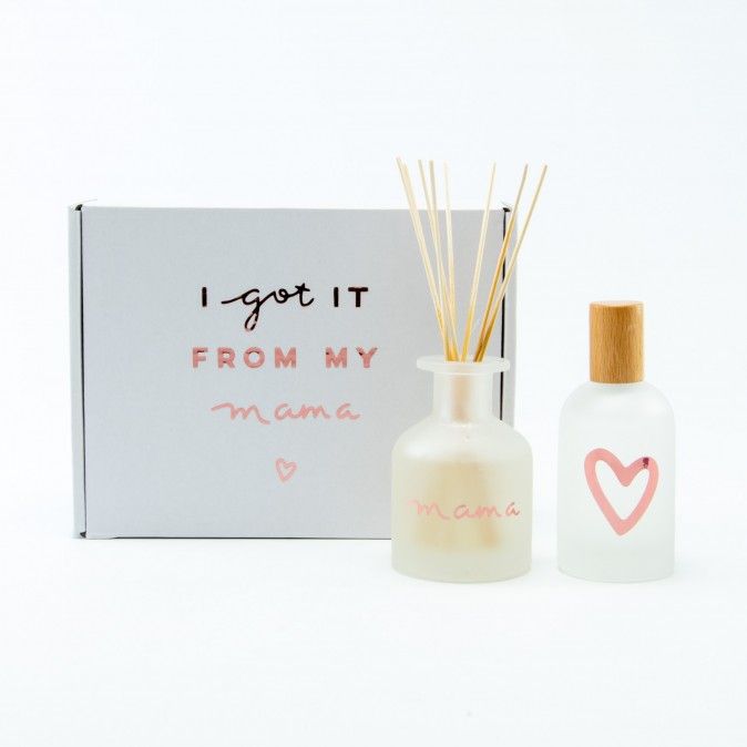 Luxegiftbox diffuser &amp; roomspray gevuld - frosted wit