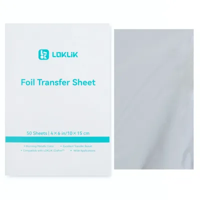 LOKLiK Foil Transfer Sheets Silver - 50 pack