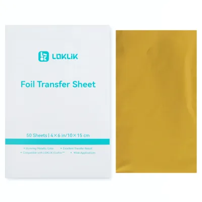 LOKLiK Foil Transfer Sheets Gold - 50 pack