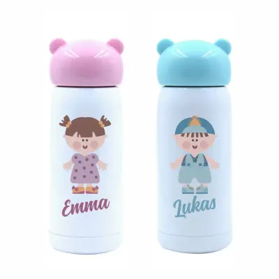 Sublimation Thermo Bottle Bear - Pink