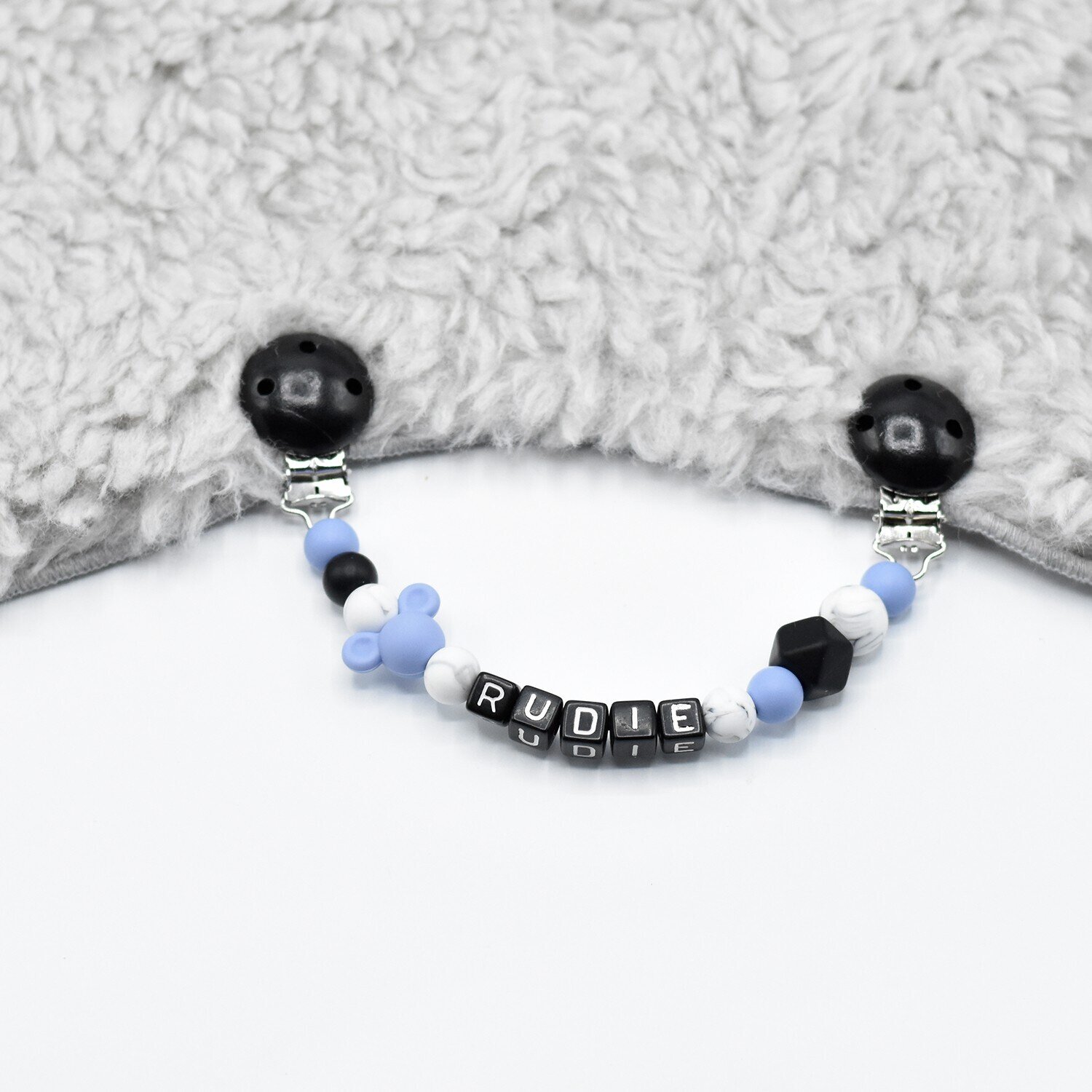 Knuffelkoord Muis Serenity Marble