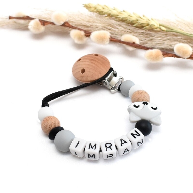 Speenkoord Vos Zwart - Grijs