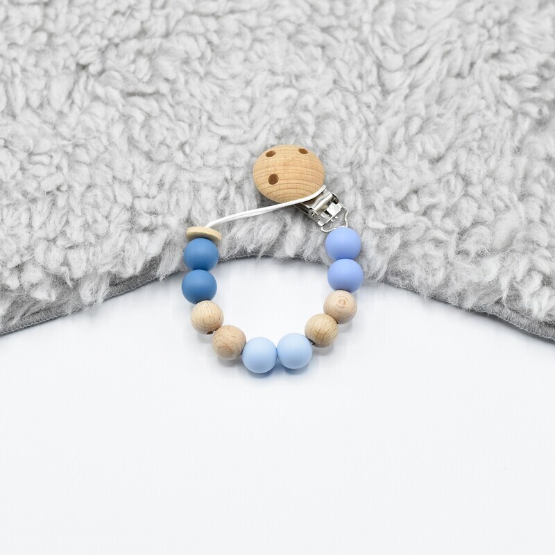Speenkoord Fade en Wood Blauw